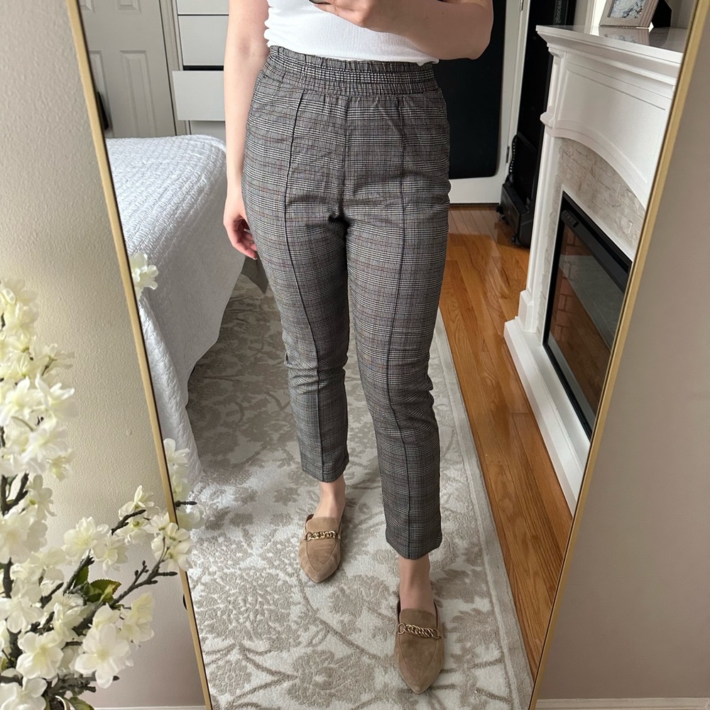 Abercrombie Plaid Tartan Pull On Work Pants